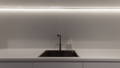 Concealed LED strip lighting above kitchen sink at Westbourne SA