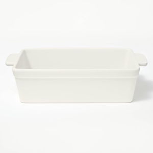 1.5qt Rectangle Stoneware Loaf Dish Cream - Figmint™: Microwave, Dishwasher & Oven Safe Baking Dish