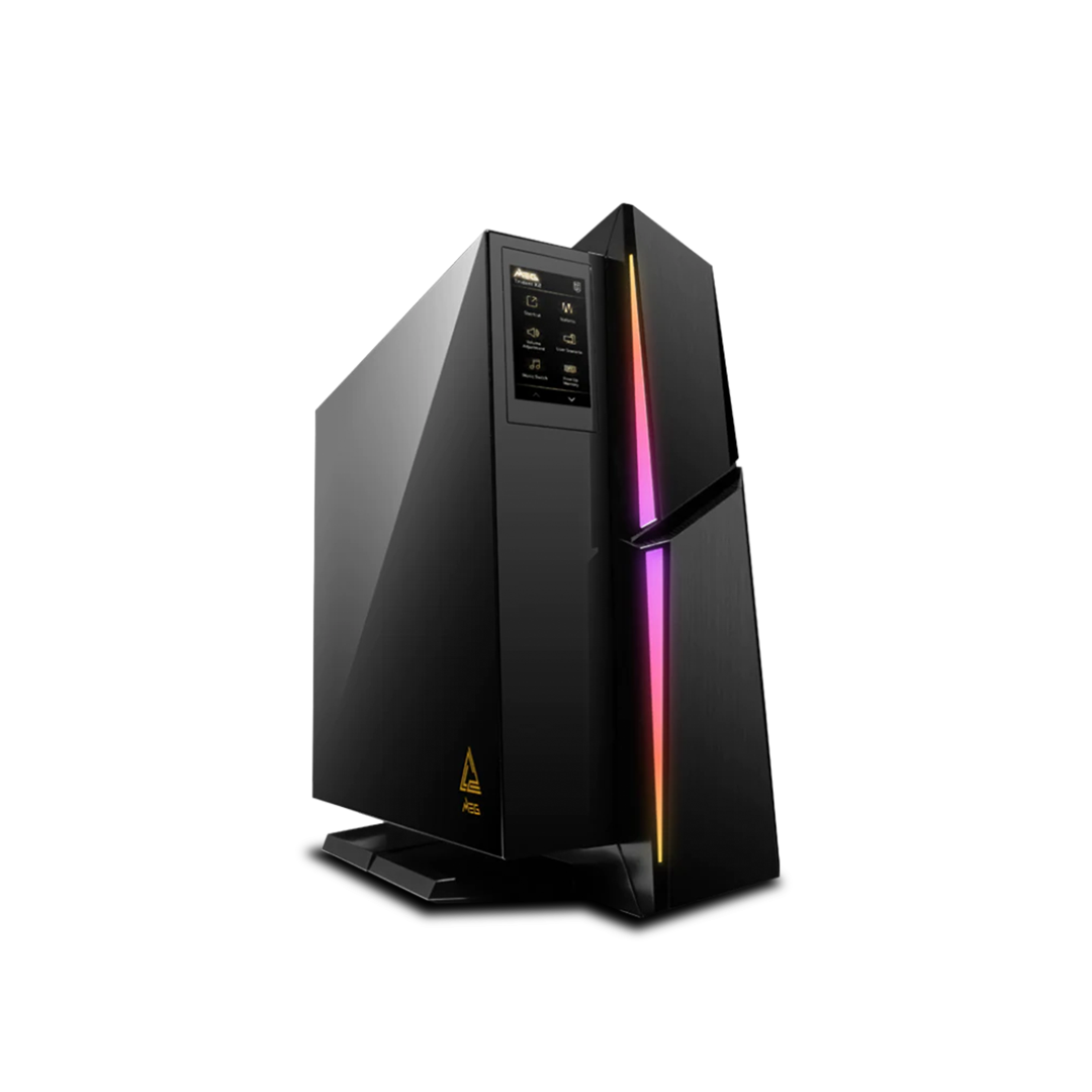 Image of MEG Trident X2 PC featuring an Intel Core i9-13900KF Processor and NVIDIA GeForce RTX 4090 Graphics, optimized for Cyberpunk 2077 Phantom Liberty gaming.