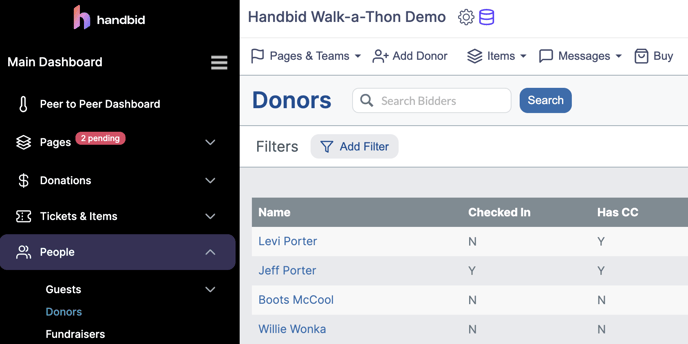 search donors