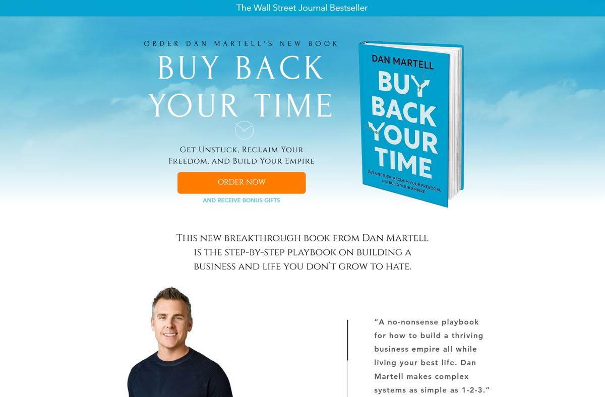 Screenshot of Buy Back Your Time, from the book websites collection.
