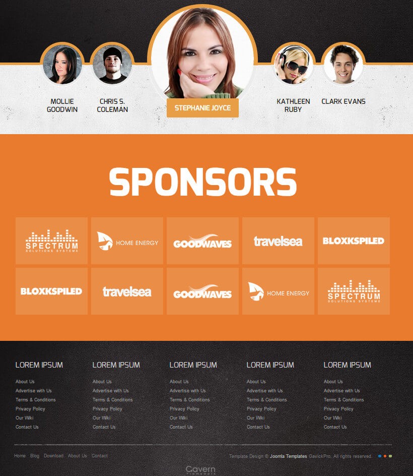 Fest Events - шаблон GavickPro для Joomla