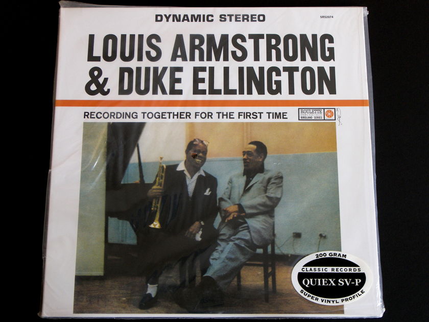 Louis Armstrong & Duke Ellington - Recording Together For The First Time Roulette/Classic Records Quiex SV-P 200g vinyl LP [Sealed]