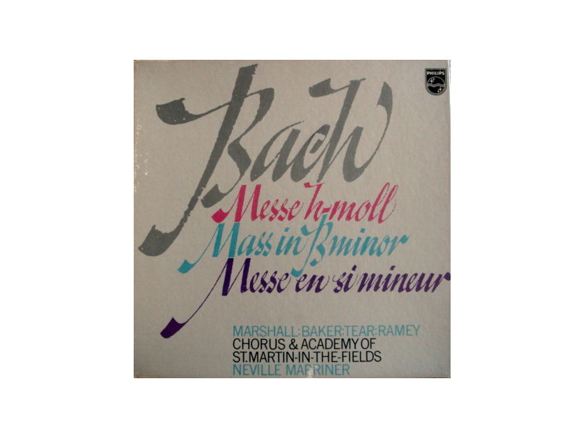 Philips / MARRINER, - Bach Mass in B Minor, NM, 3LP Box Set!
