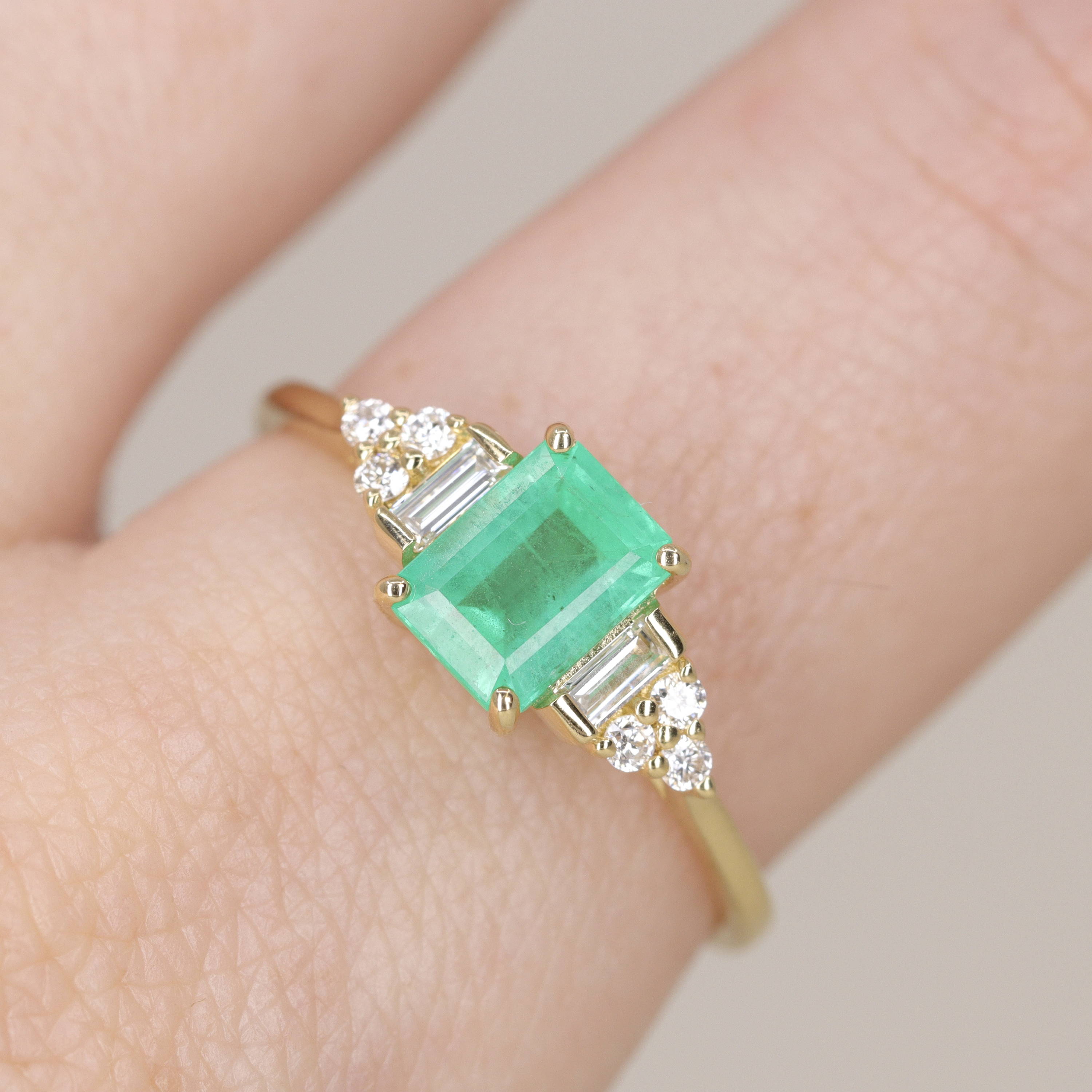 Emerald engagement ring