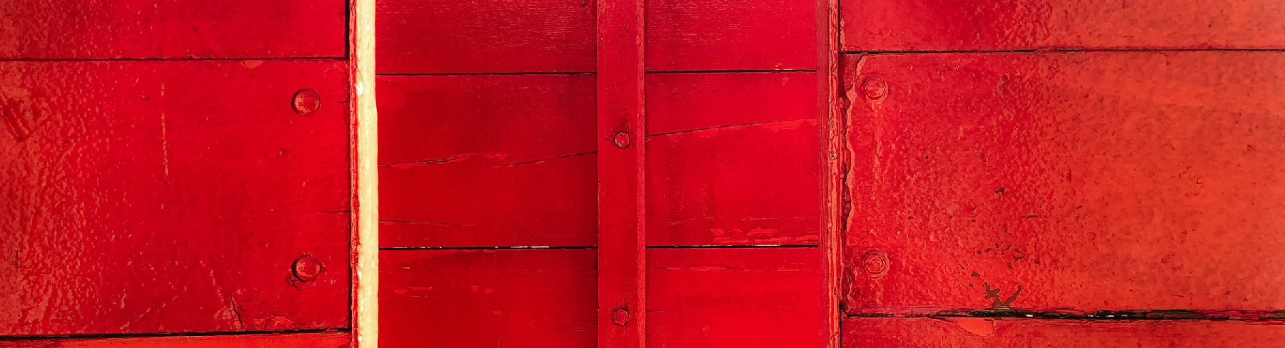 red painted boards