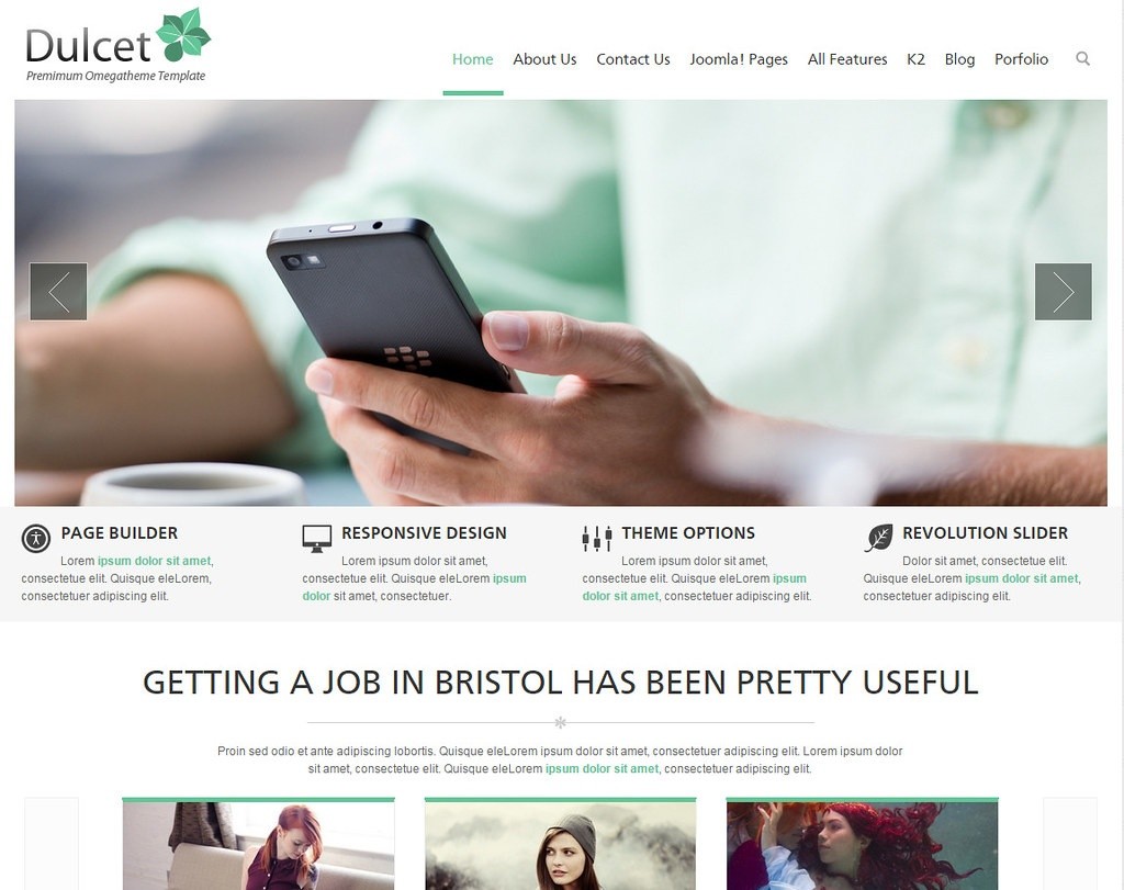 OT Dulcet - шаблон для CMS Joomla