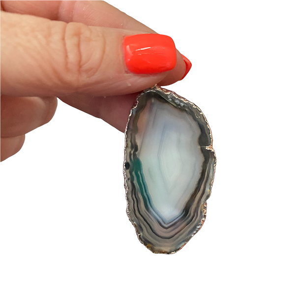 Agate Coloured Necklace Including Chain - 001