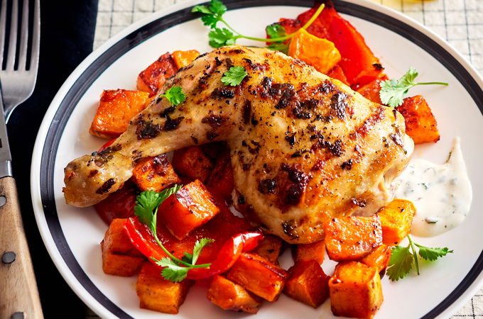 Cuisse de poulet à la lime et à la coriandre