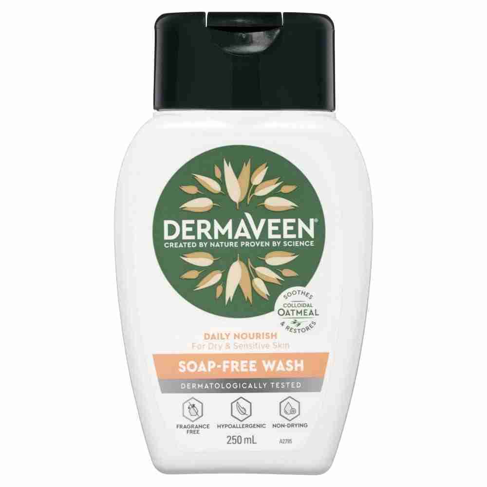 DermaVeen Daily Nourish Soap-Free Wash for Dry & Sensitive Skin 250mL - Image 2