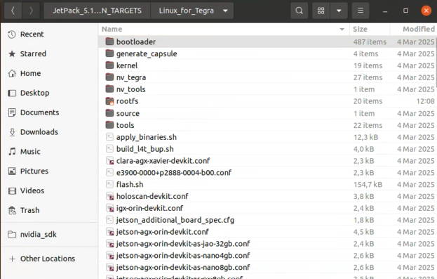 Inside of the Linux_for_Tegra folder