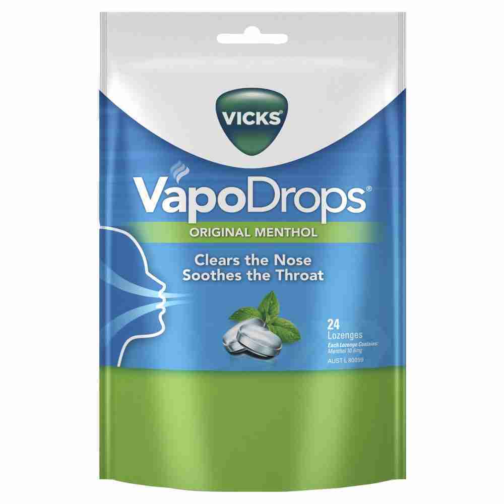 Vicks Vapodrops Original Menthol Lozenges 24 Pack