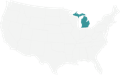 A Map highlighting Michigan