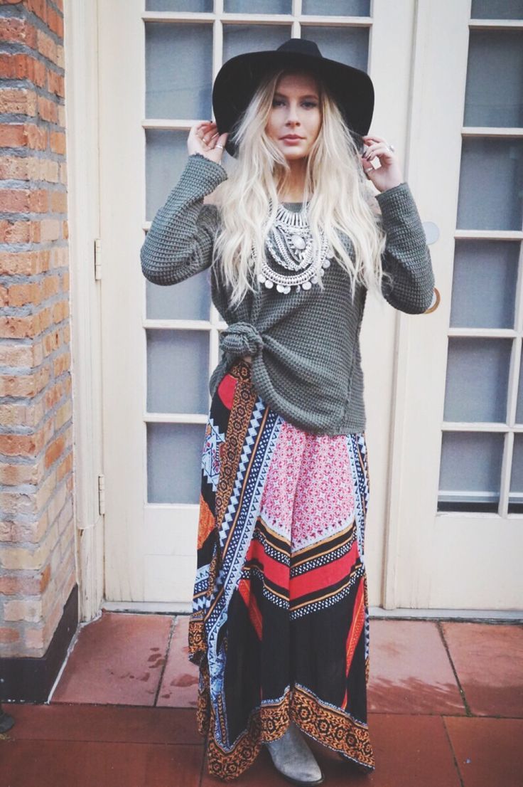 boho winter outfits