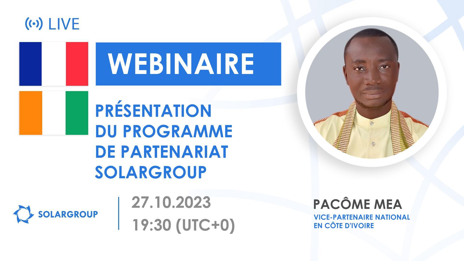 Côte d'Ivoire. Présentation du programme de partenariat SOLARGROUP