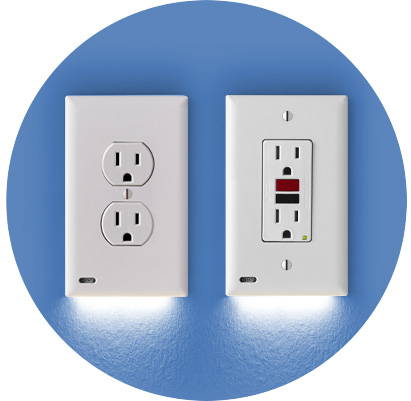 SnapPower GuideLight 2 Plus 1-Gang GFCI Wall Plate, White