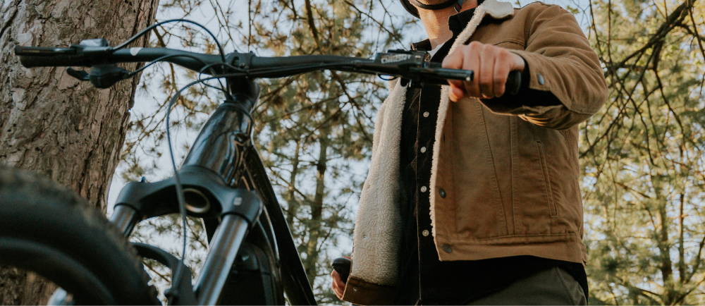 Rider with Trek Allant+ electric bike