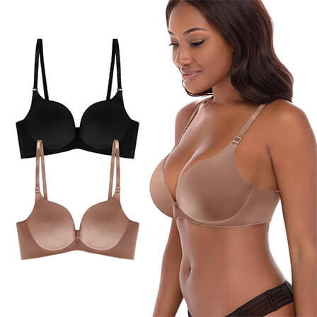 2 Pack Wireless Push Up Bra