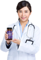 A doctor holding the best elderberry gummy supplement