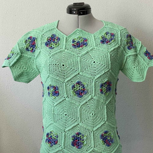 Gehaakt hexagon truitje Cindy