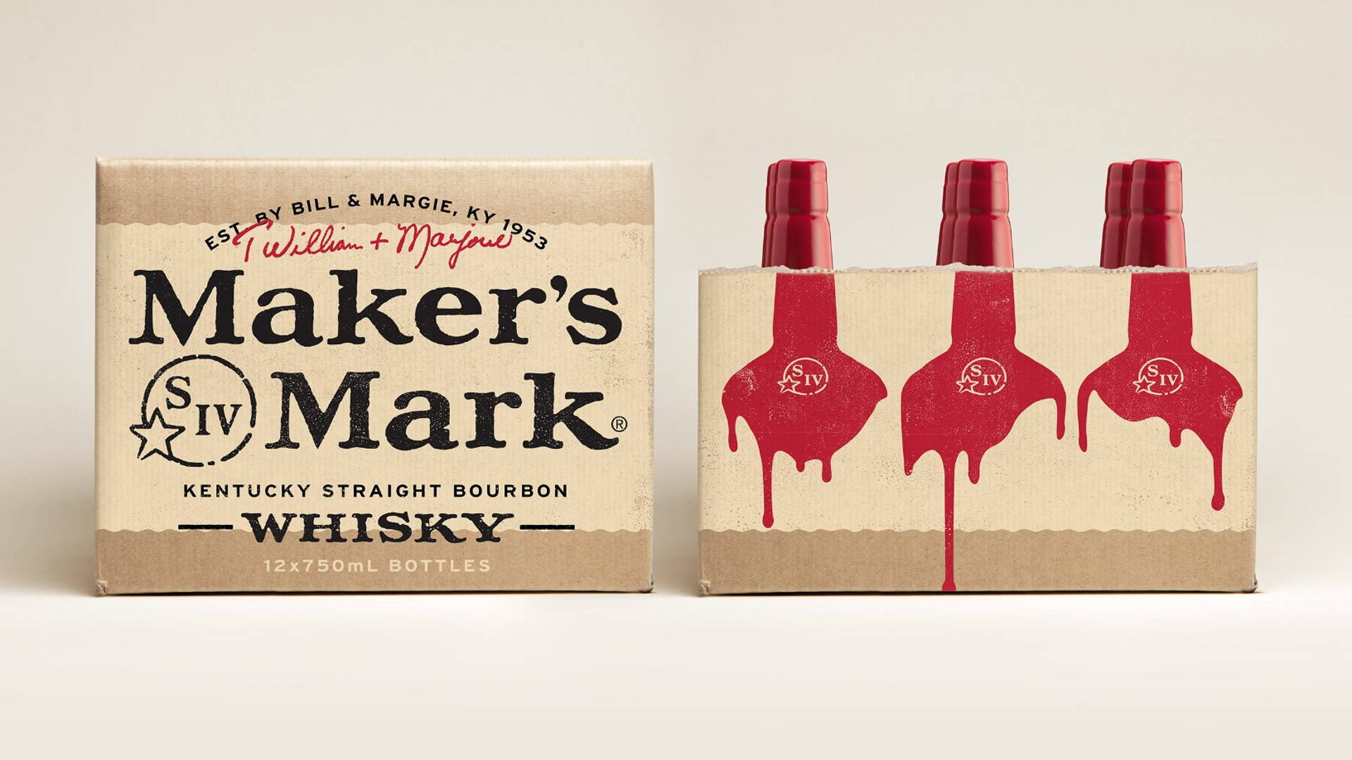 Featured image for Turner Duckworth's Refresh Of Maker's Mark Celebrates Its Distinct Packaging Feature