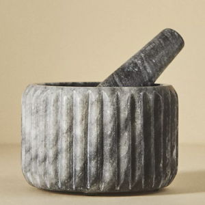 Black Marble Mortar and Pestle Set
