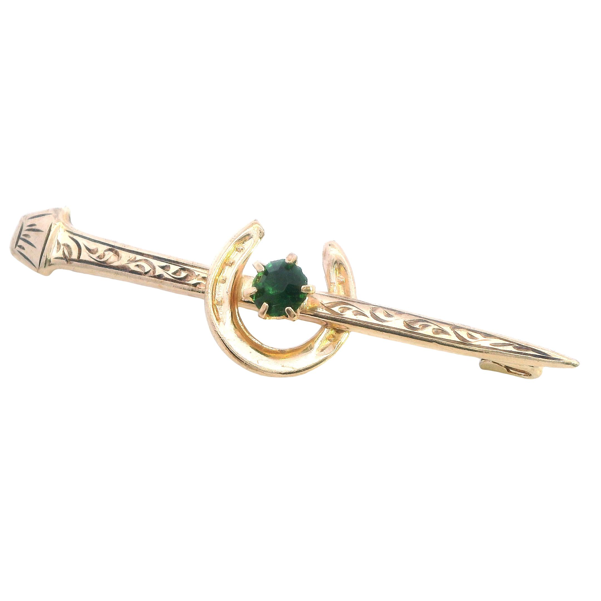 Antique Australian Equestrian Rodd Gold Brooch - Image 3