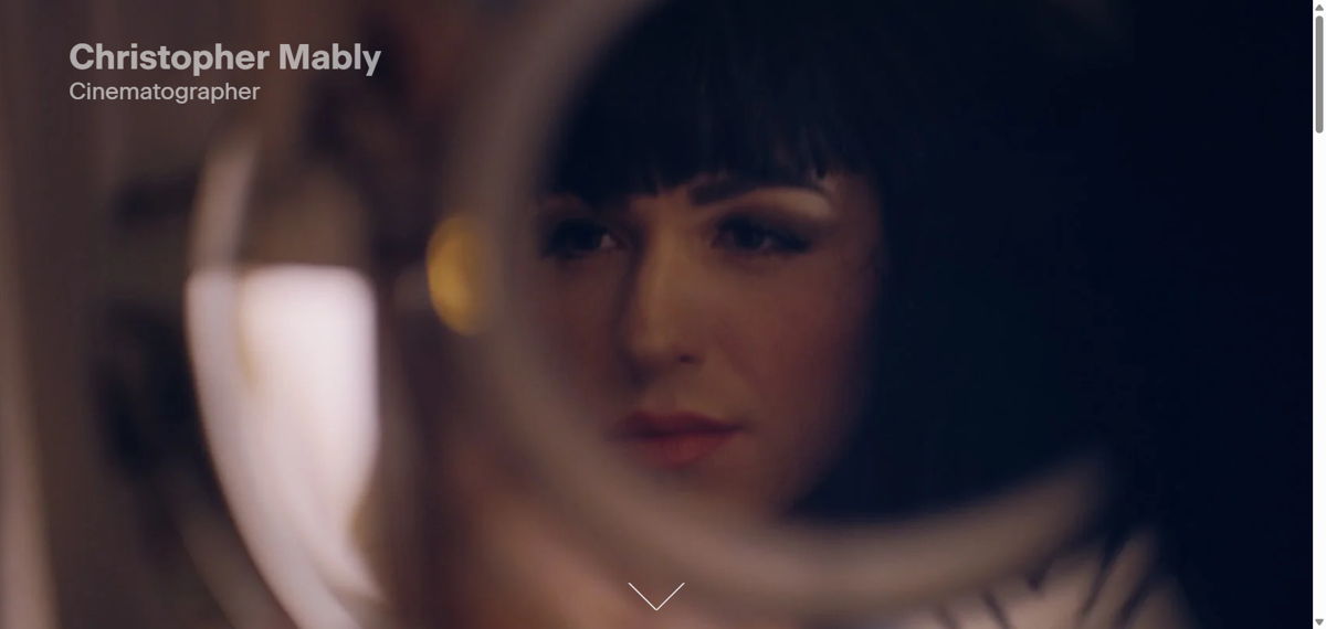 Screenshot of Christopher Mably, from the filmmaker portfolios collection.