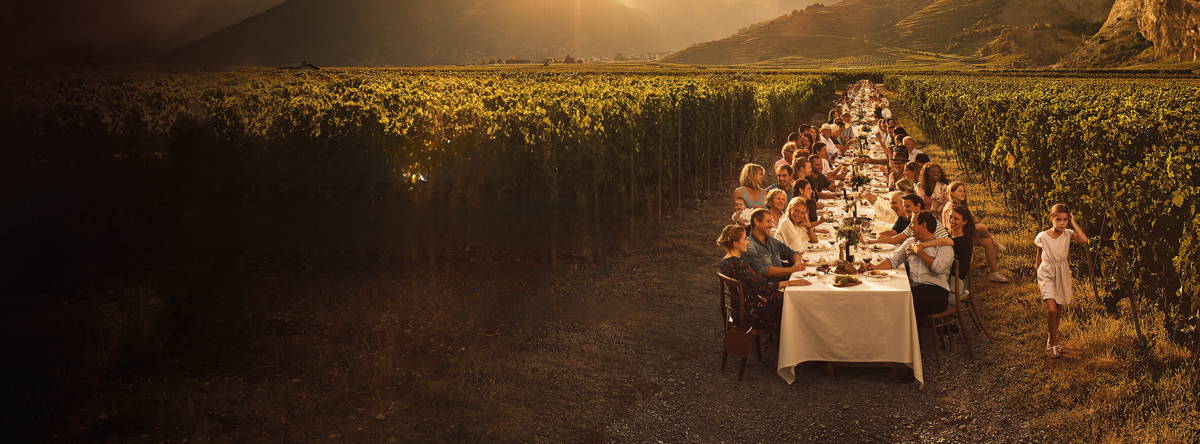 Tavolata des Vins du Valais 2025 – tablée conviviale dans les vignes valaisannes