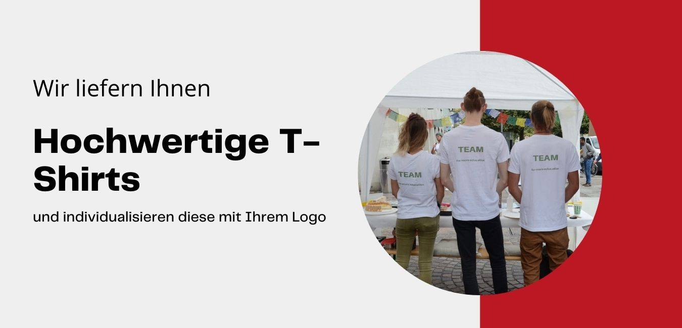 T-Shirts besticken-bedrucken mit Logo