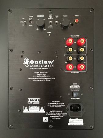 outlaw audio  LFM-1 EX 12" Subwoofer Atlanta GA Area