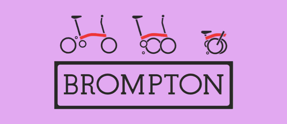 Brompton logo on lavender background