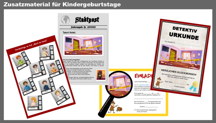 rätseldetektive mord im hotel schnitzeljagd zusatzmaterial