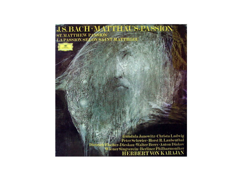 DG / Bach St. Matthew Passion, - KARAJAN/BPO, MINT, 4LP Box Set!
