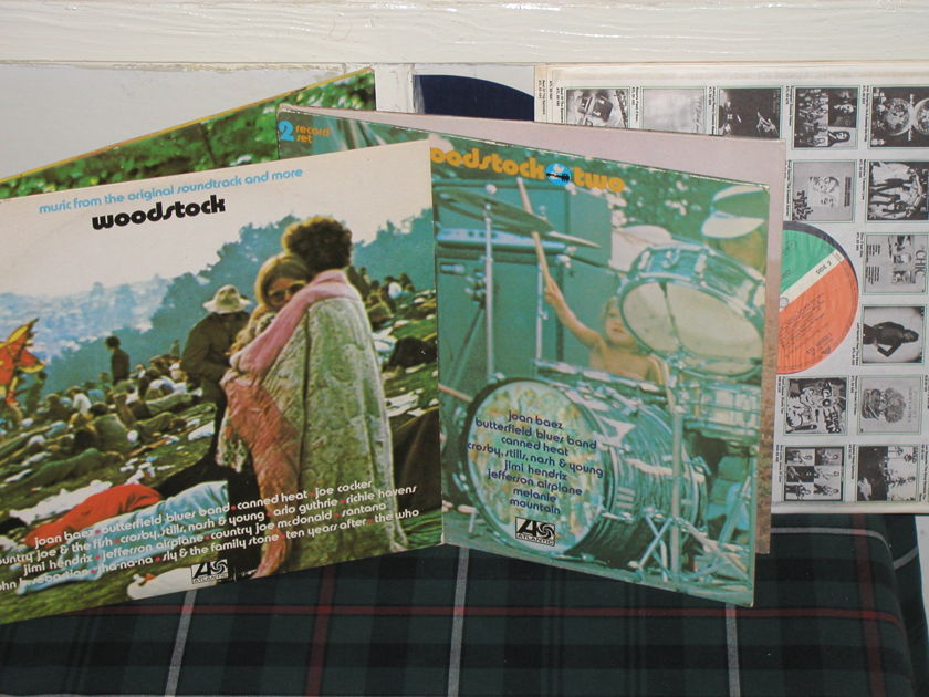 Hendrix/Santana/Who - Woodstock Vol 1&2 (Pics) GERMAN Import 3&2 LP sets.