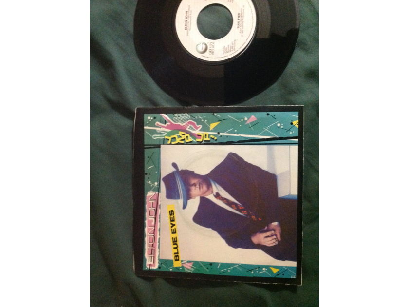 Elton John - Blue Eyes/Hey Papa Legba 45 Single With Picture Sleeve Geffen Records Vinyl NM
