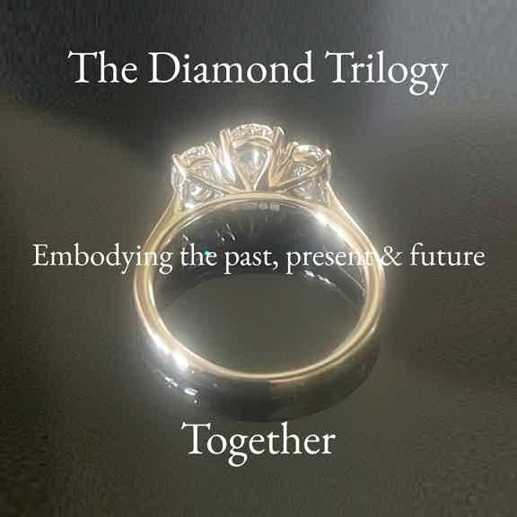 Three diamond trilogy rings - Pobjoy Diamonds