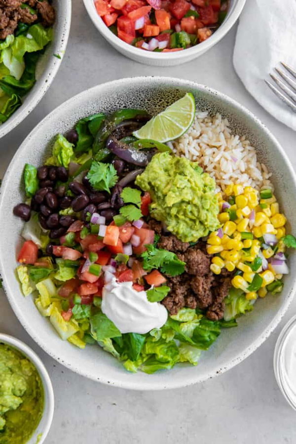 Photo of Beef Burrito Bowl with Guacamole