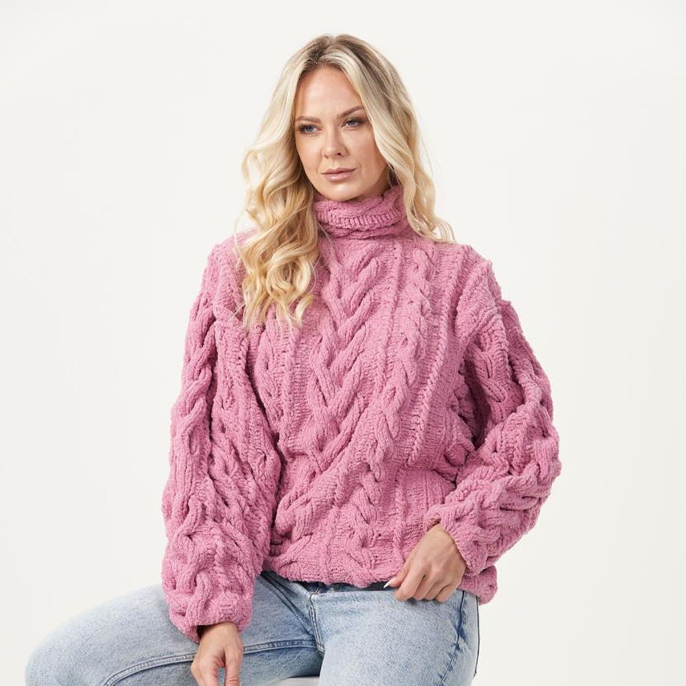 Comfy Turtleneck Pullover Knitting Pattern