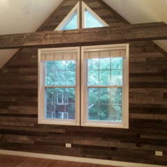 brown reclaimed wood cladding