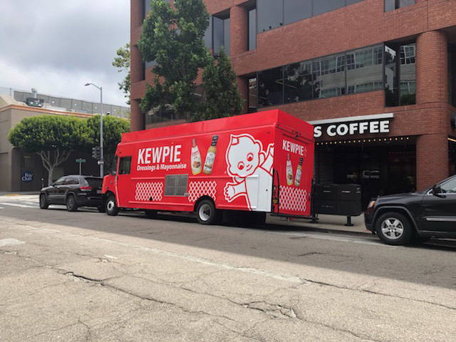 Kewpie food truck in front of Starbucks