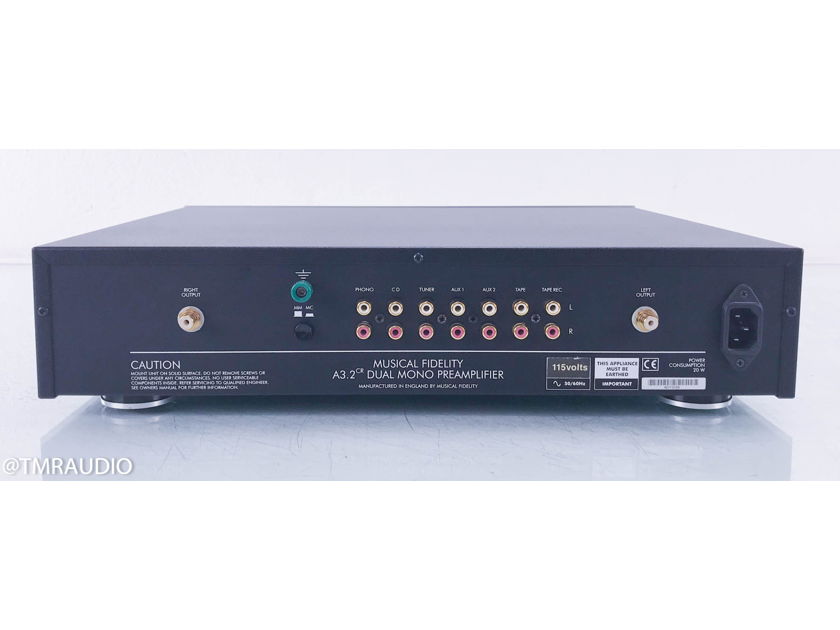 Musical Fidelity A3.2CR Dual Mono Preamplifier; MM / MC  (12329)