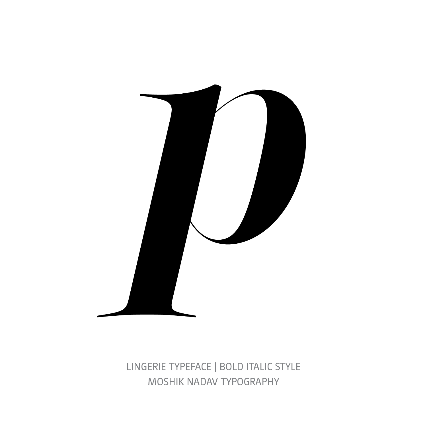 Lingerie Typeface Bold Italic p