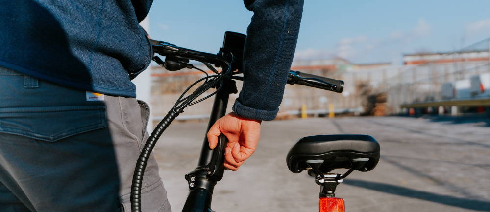 Rider folding handlebar of folding electric bike