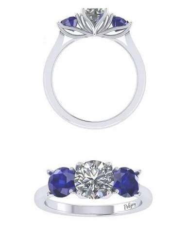 Bespoke diamond and sapphire rings - Pobjoy Diamonds Surrey