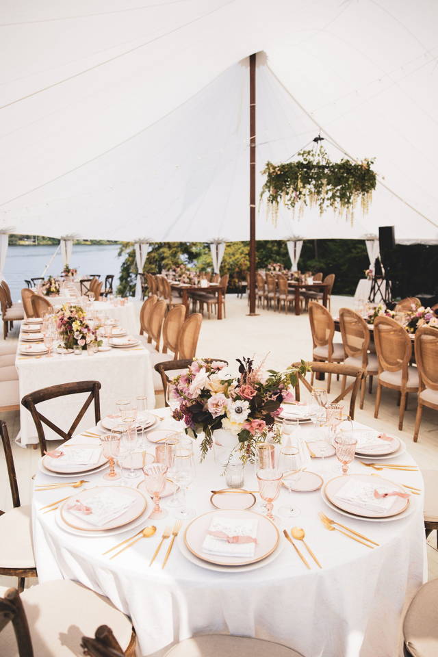 overall view of reception tent 