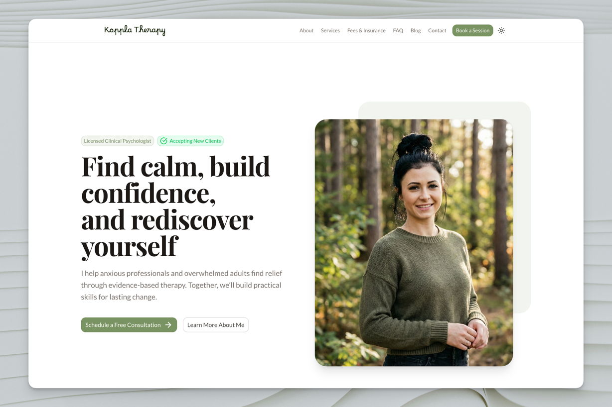 Aurora website template preview