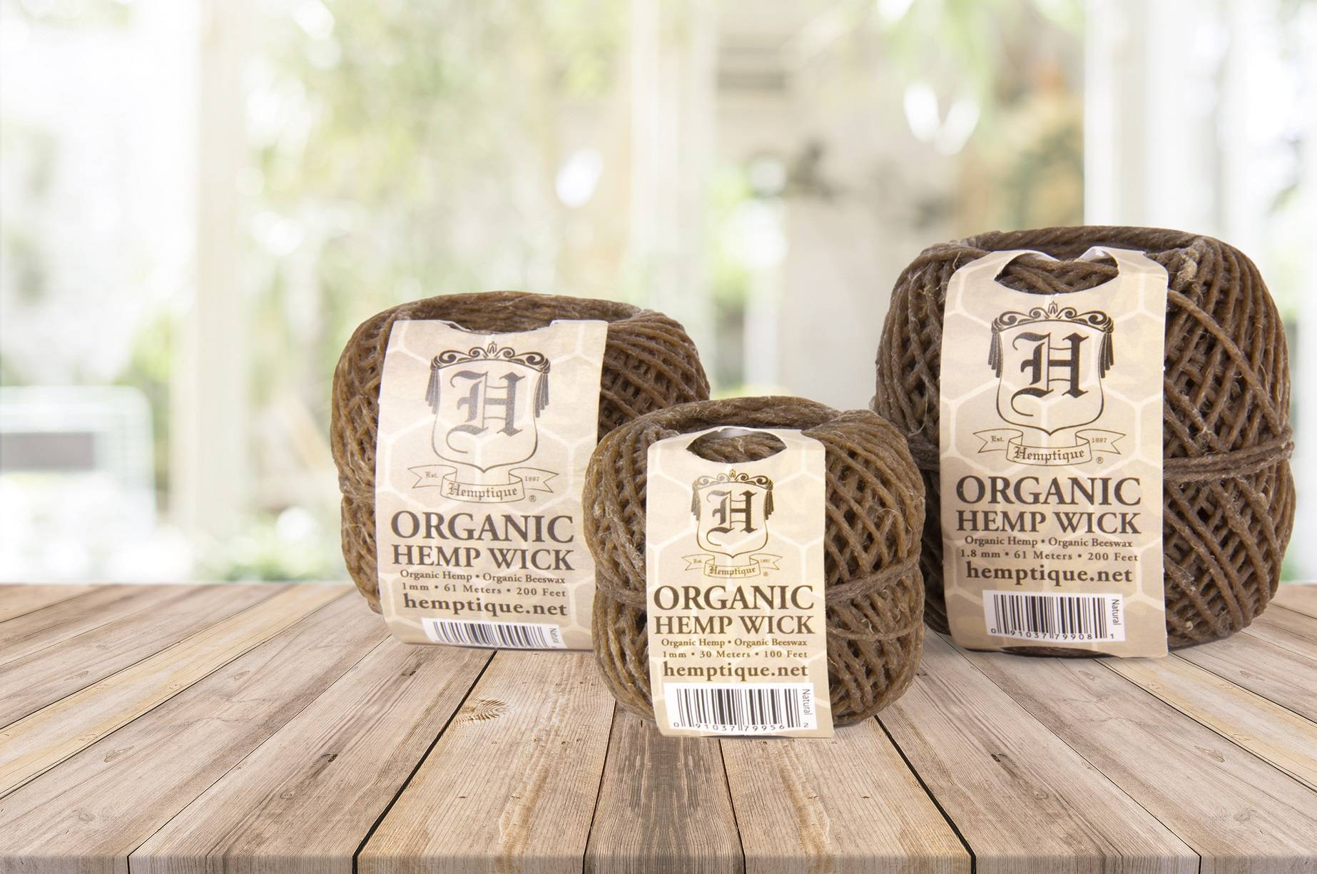 Hemptique Organic Beeswax Hemp Wick