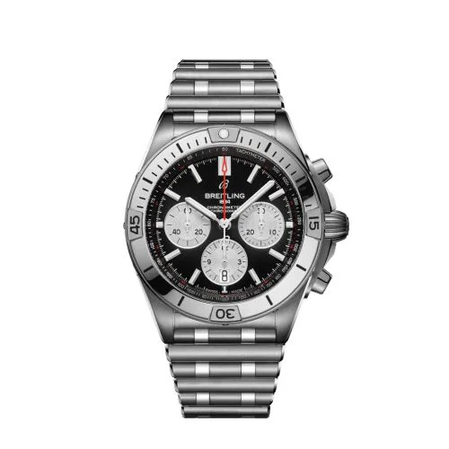Chronomat B01 42 Stainless Steel / Black / Rouleaux