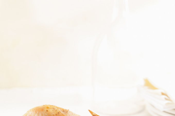 Chicken Roasted on Ratatouille 